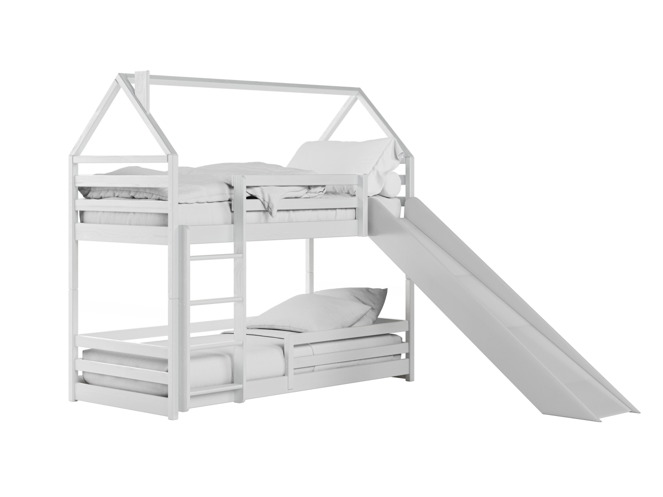 Dviaukštė vaikiška lova su čiuožykla PLAY 80x200 5