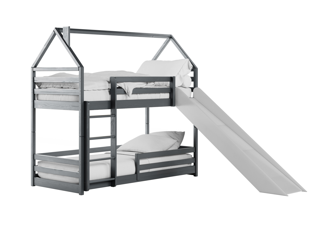 Dviaukštė vaikiška lova su čiuožykla PLAY 80x200 6 Dviaukštė vaikiška lova su čiuožykla PLAY 80x200 6