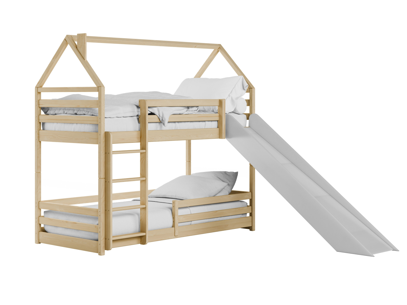 Dviaukštė vaikiška lova su čiuožykla PLAY 80x200 8