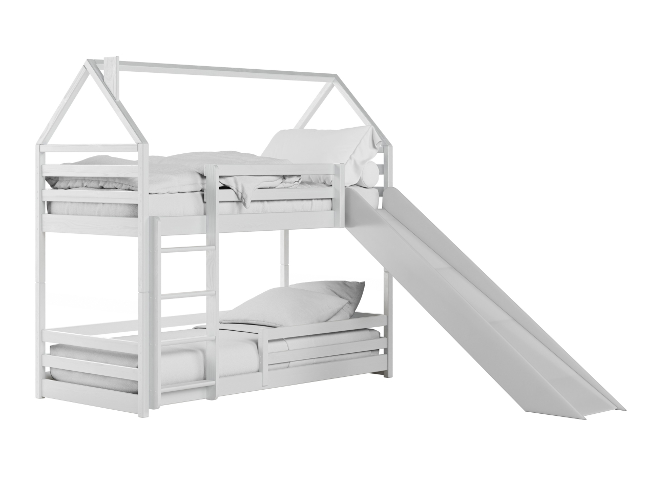 Dviaukštė vaikiška lova su čiuožykla PLAY 90x200 5