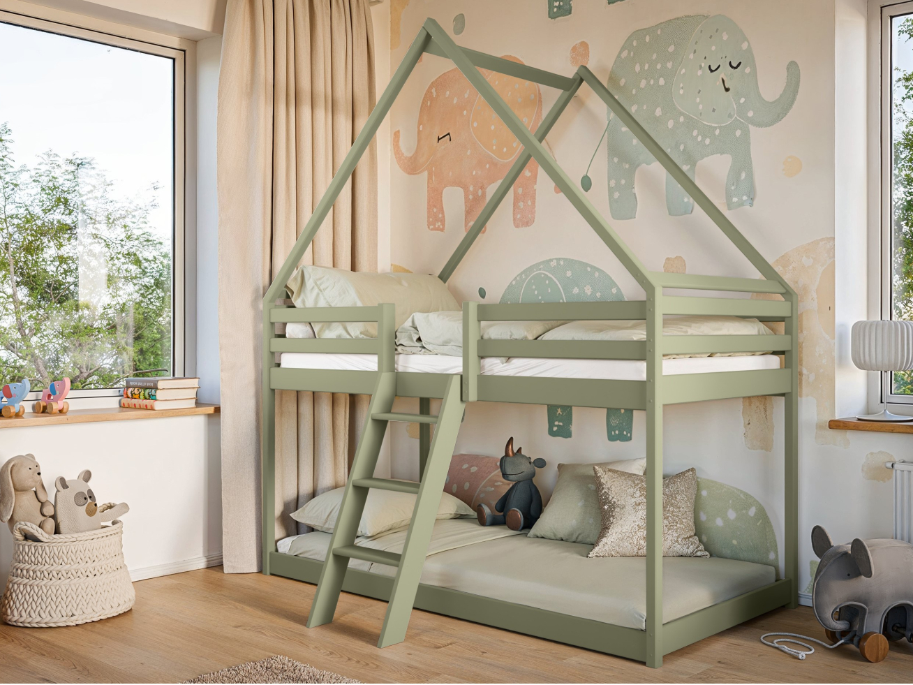 Dviaukštė vaikiška lova SWEET 80x180 7 Dviaukštė vaikiška lova SWEET 80x180 7