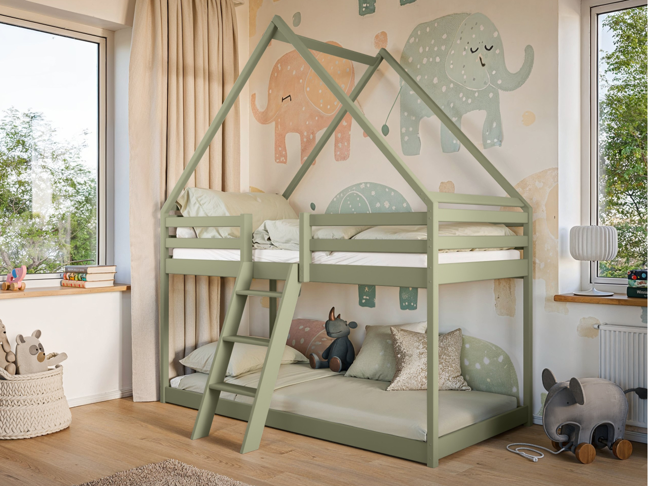 Dviaukštė vaikiška lova SWEET 90x200 8