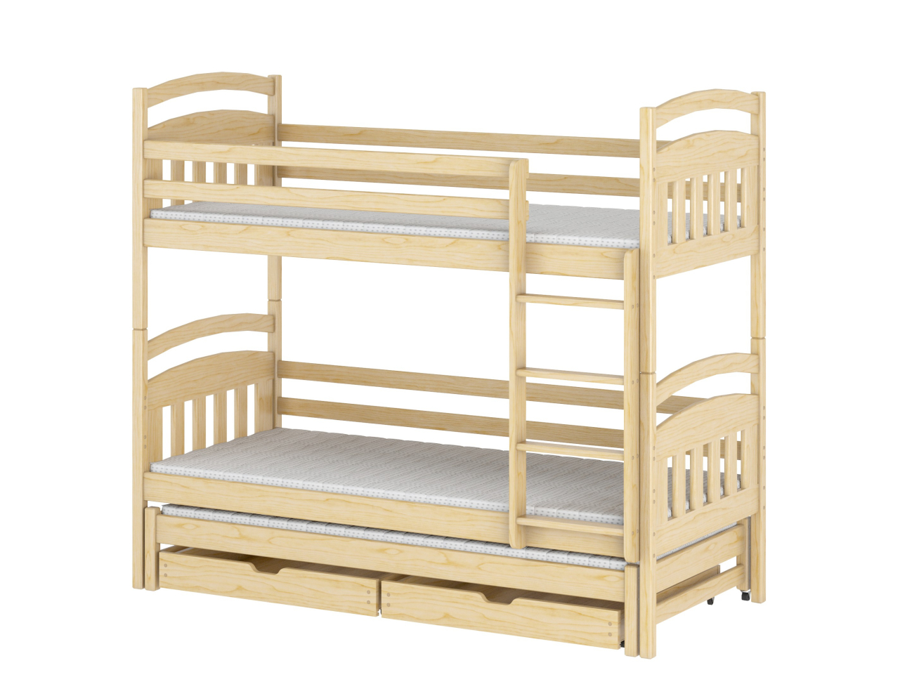 Trivietė vaikiška lova su stalčiais ALAN 80x200 10