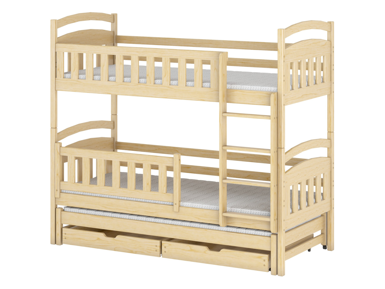 Trivietė vaikiška lova su stalčiais BLANKA 80x160 16 Trivietė vaikiška lova su stalčiais BLANKA 80x160 16