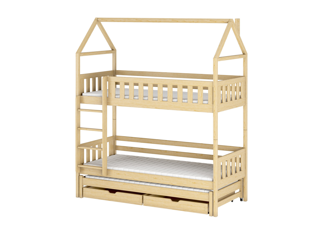 Trivietė vaikiška lova su stalčiais IGA 80x160 11