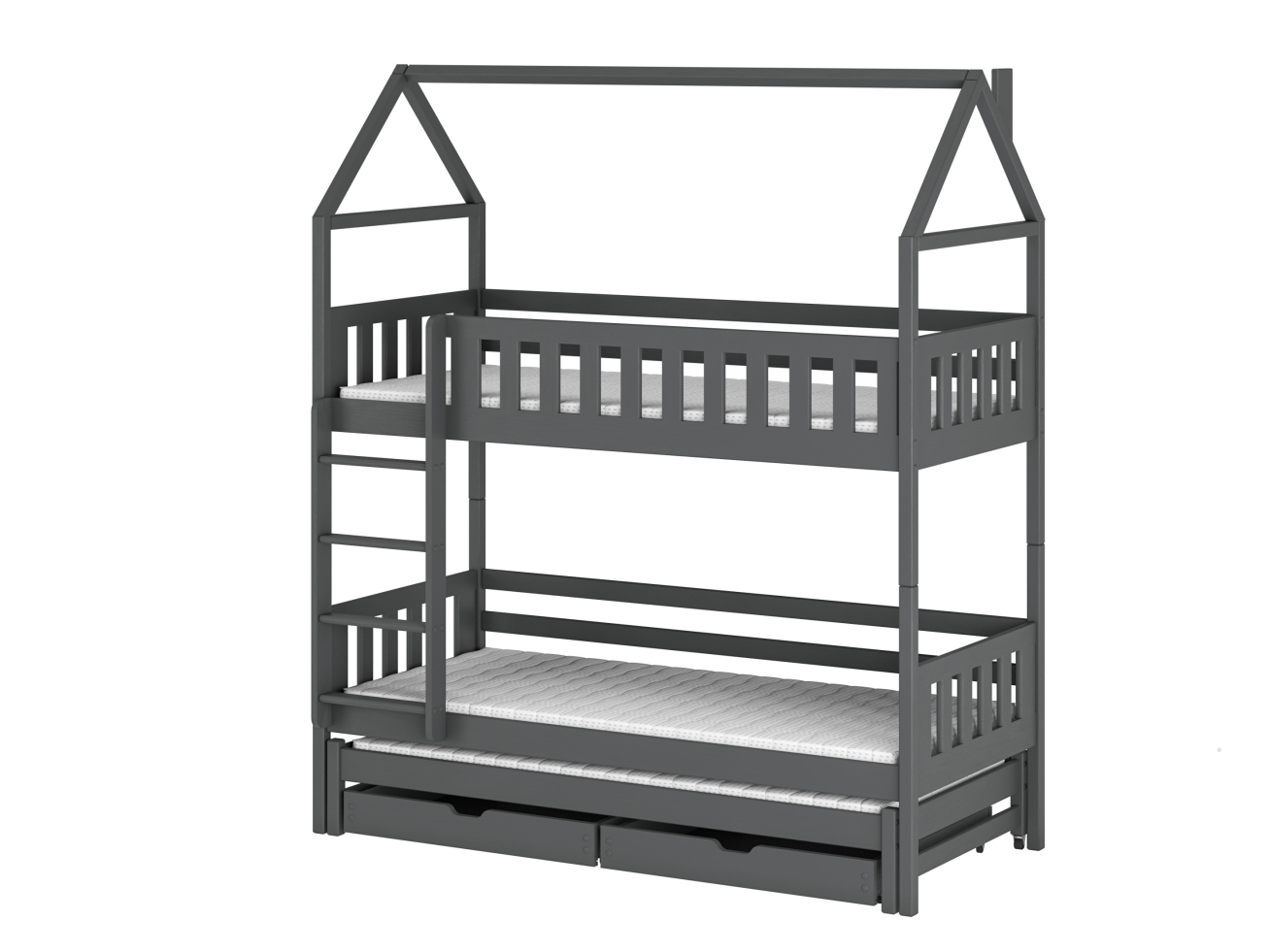 Trivietė vaikiška lova su stalčiais IGA 80x200 9