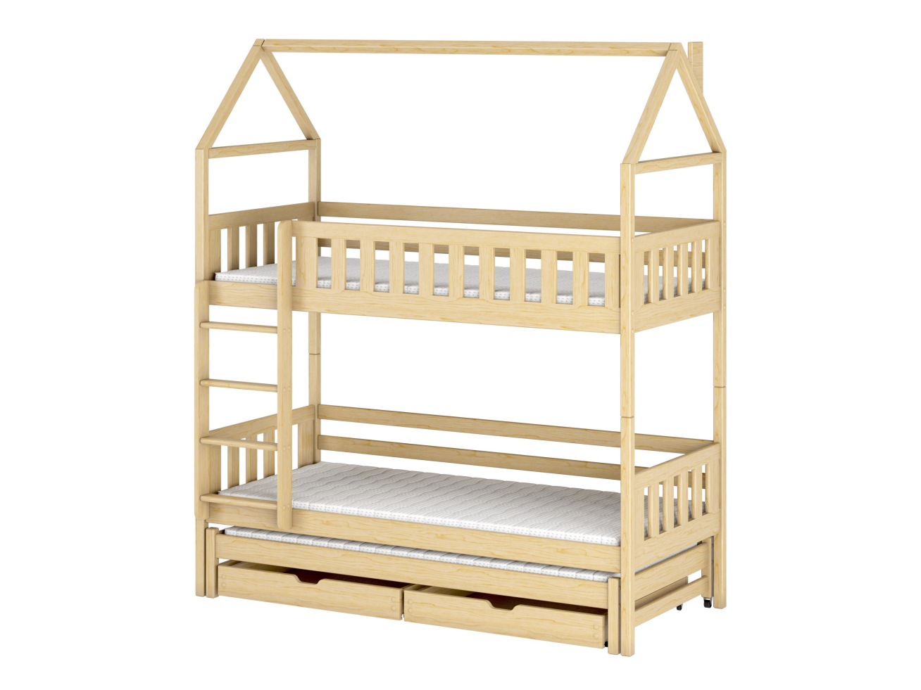 Trivietė vaikiška lova su stalčiais IGA 80x200 11