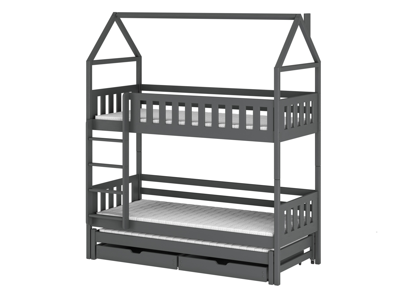 Trivietė vaikiška lova su stalčiais IGA 90x200 9