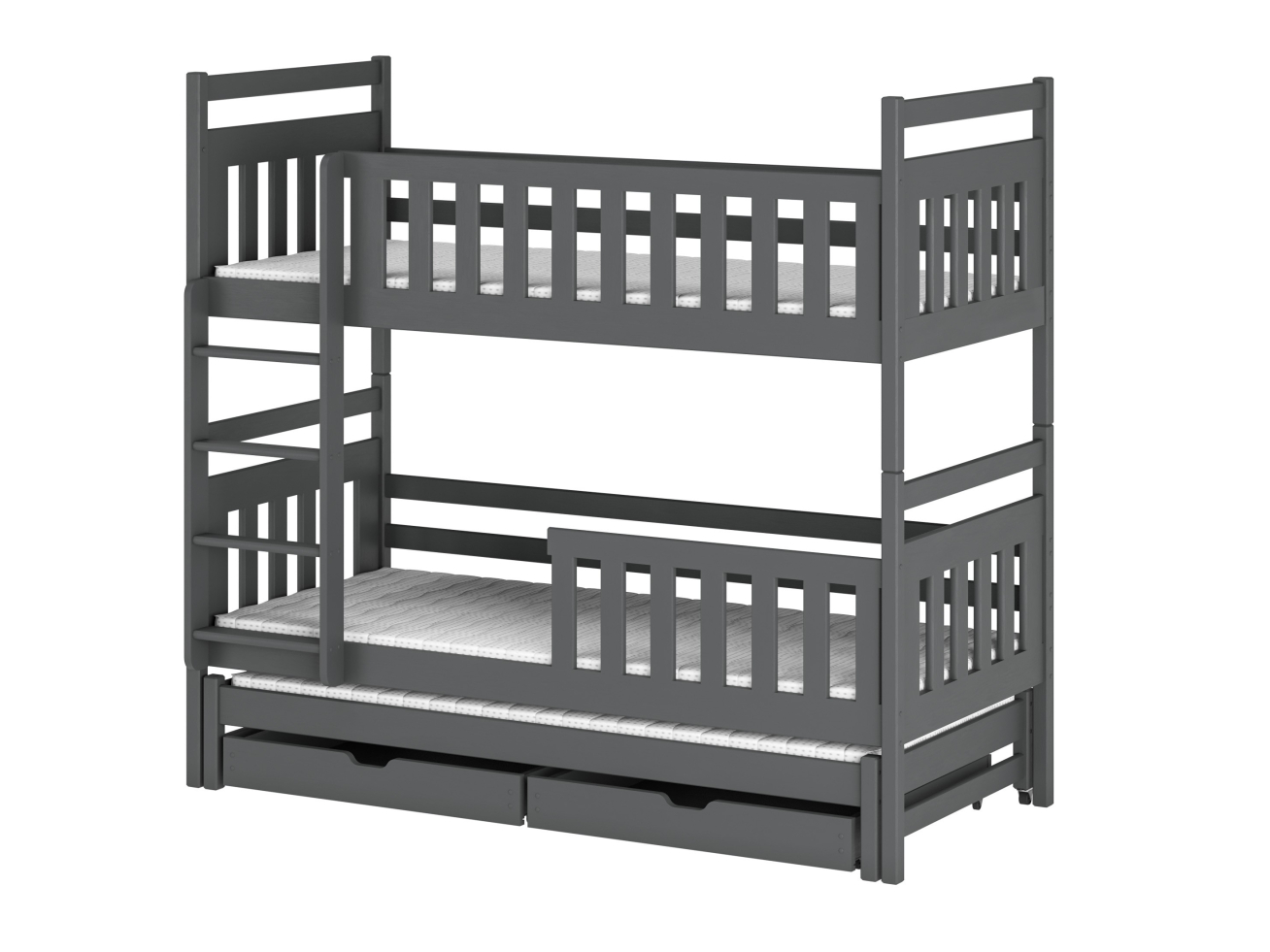 Trivietė vaikiška lova su stalčiais KLARA 80x200 10