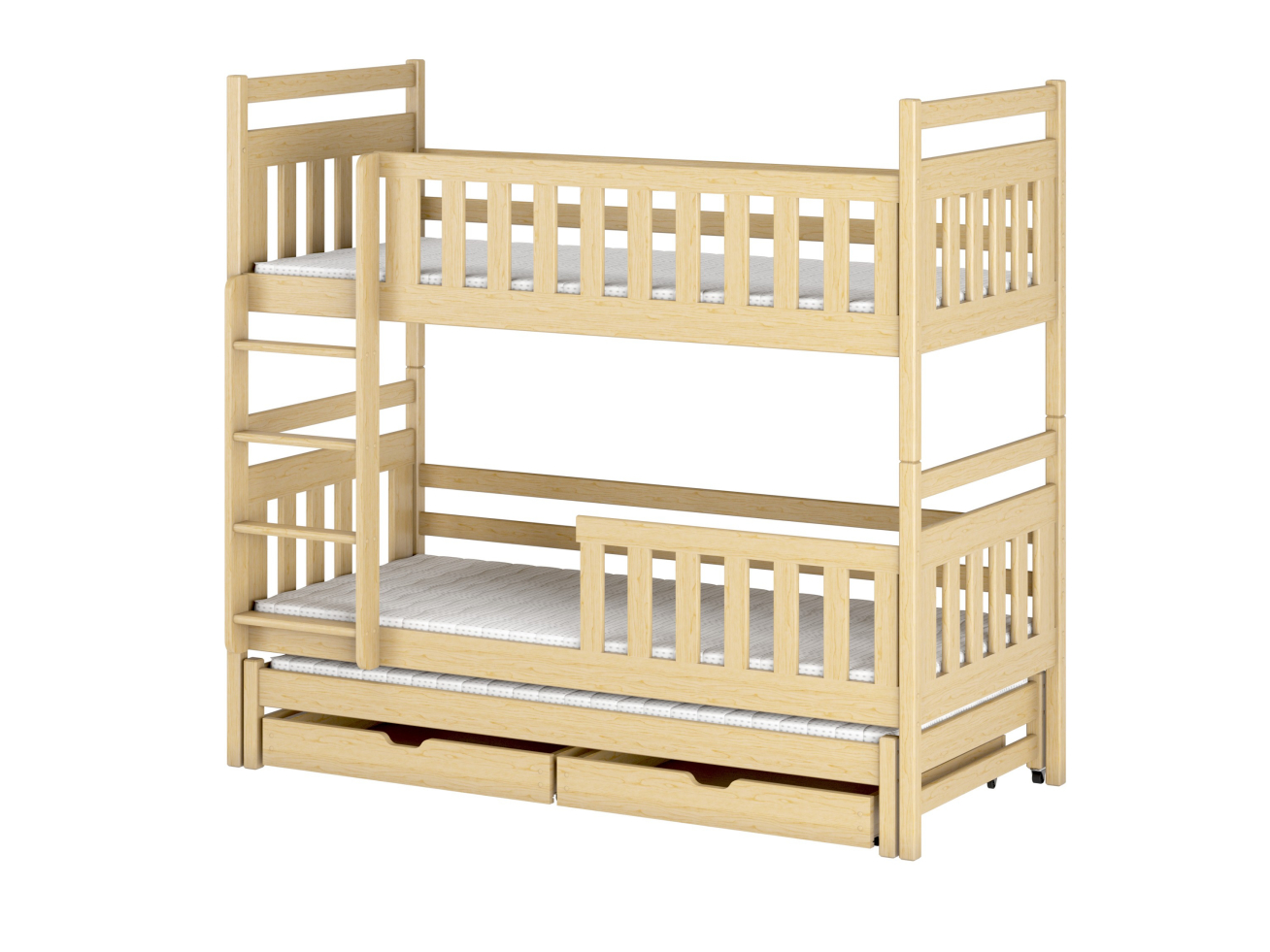 Trivietė vaikiška lova su stalčiais KLARA 90x200 12