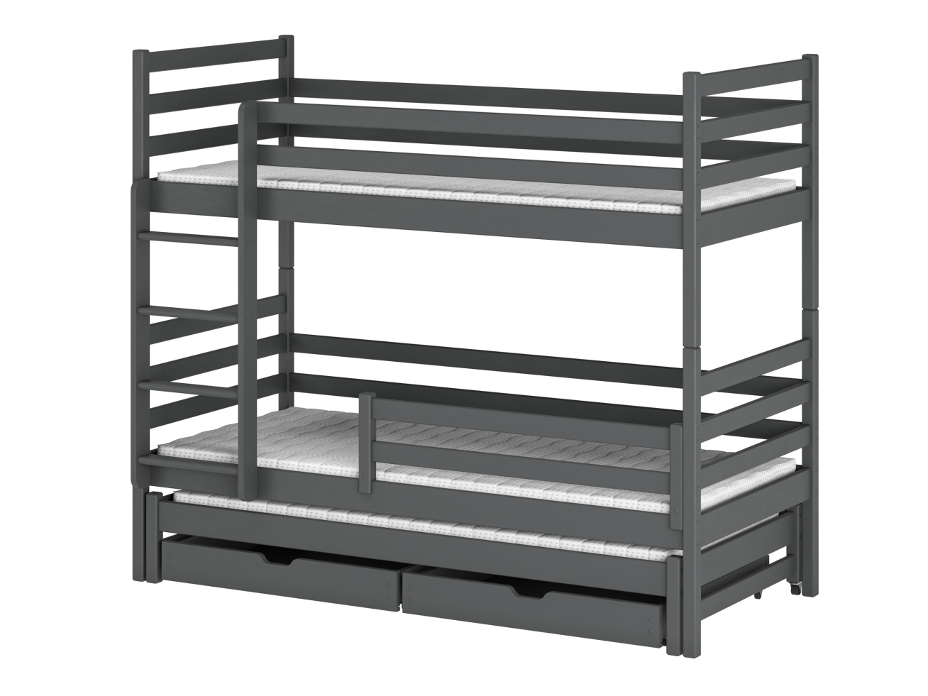 Trivietė vaikiška lova su stalčiais LUK 80x160 10