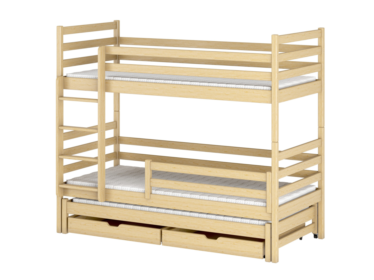 Trivietė vaikiška lova su stalčiais LUK 90x200 12 Trivietė vaikiška lova su stalčiais LUK 90x200 12