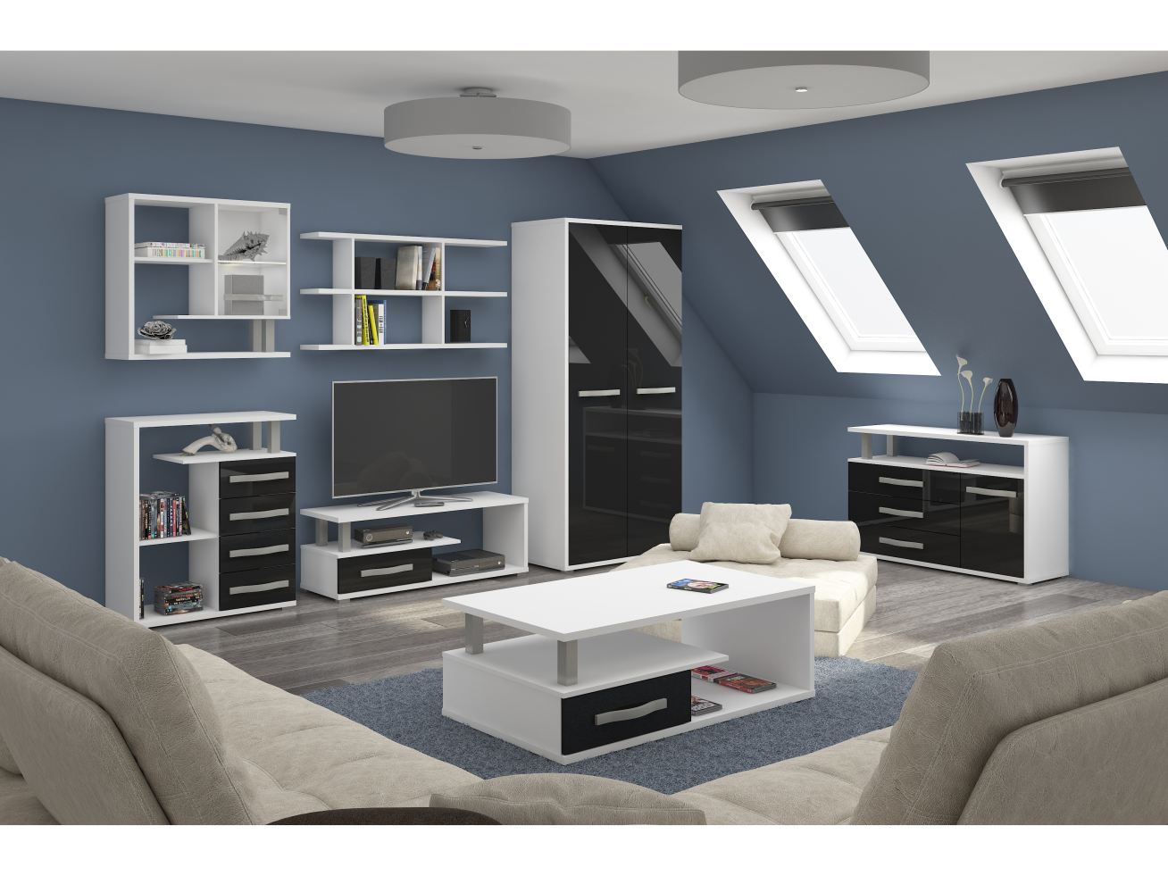 Svetainės baldų komplektas ANGEL 4 6 Svetainės baldų komplektas ANGEL 4 6