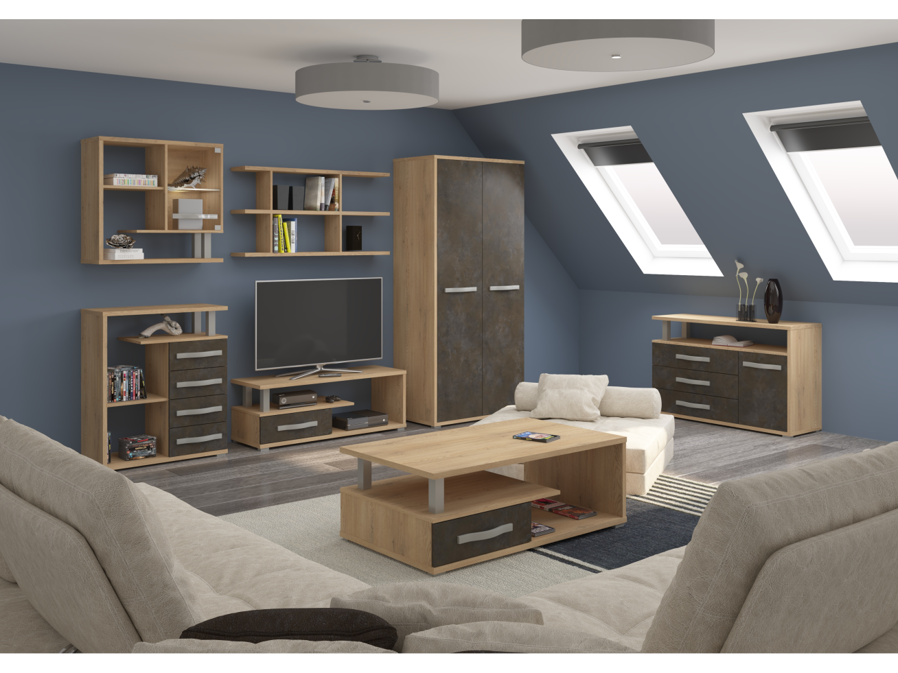 Svetainės baldų komplektas ANGEL 4 9