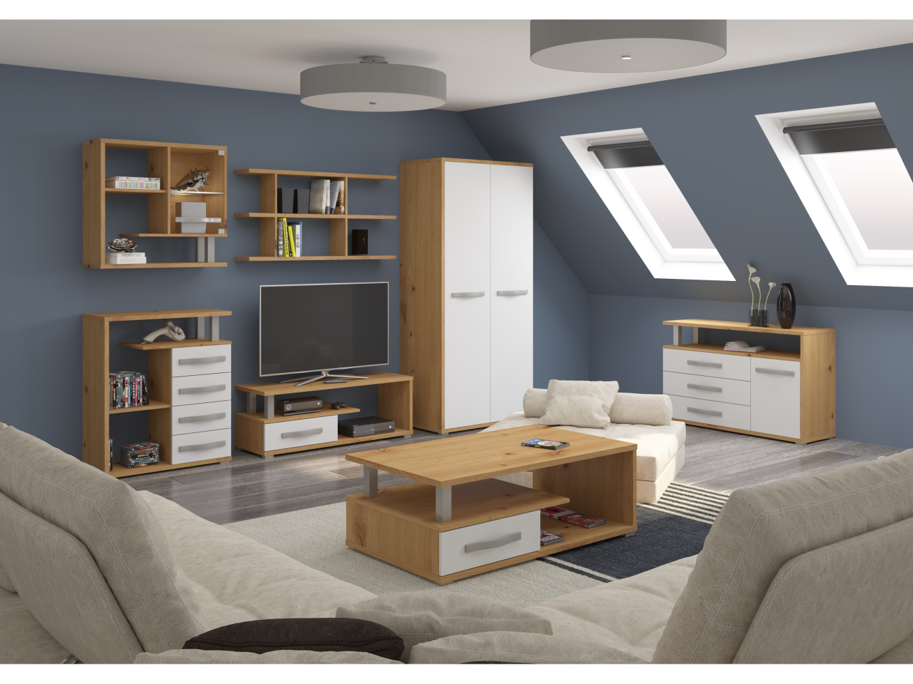 Svetainės baldų komplektas ANGEL 4 8 Svetainės baldų komplektas ANGEL 4 8