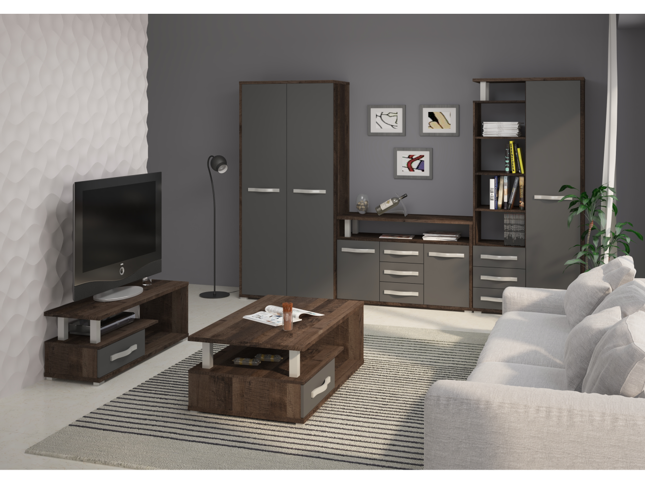 Svetainės baldų komplektas ANGEL 6 8