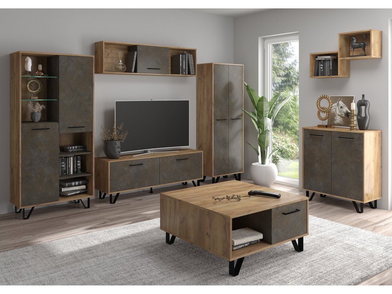 Svetainės baldų komplektas BOSS 1 9