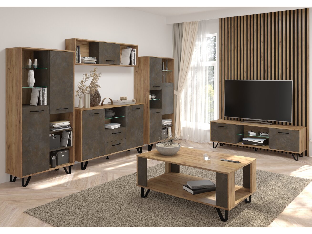 Svetainės baldų komplektas BOSS 4 8