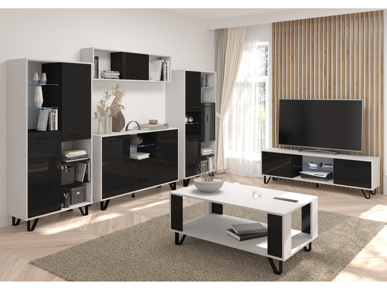 Svetainės baldų komplektas BOSS 4 6 Svetainės baldų komplektas BOSS 4 6