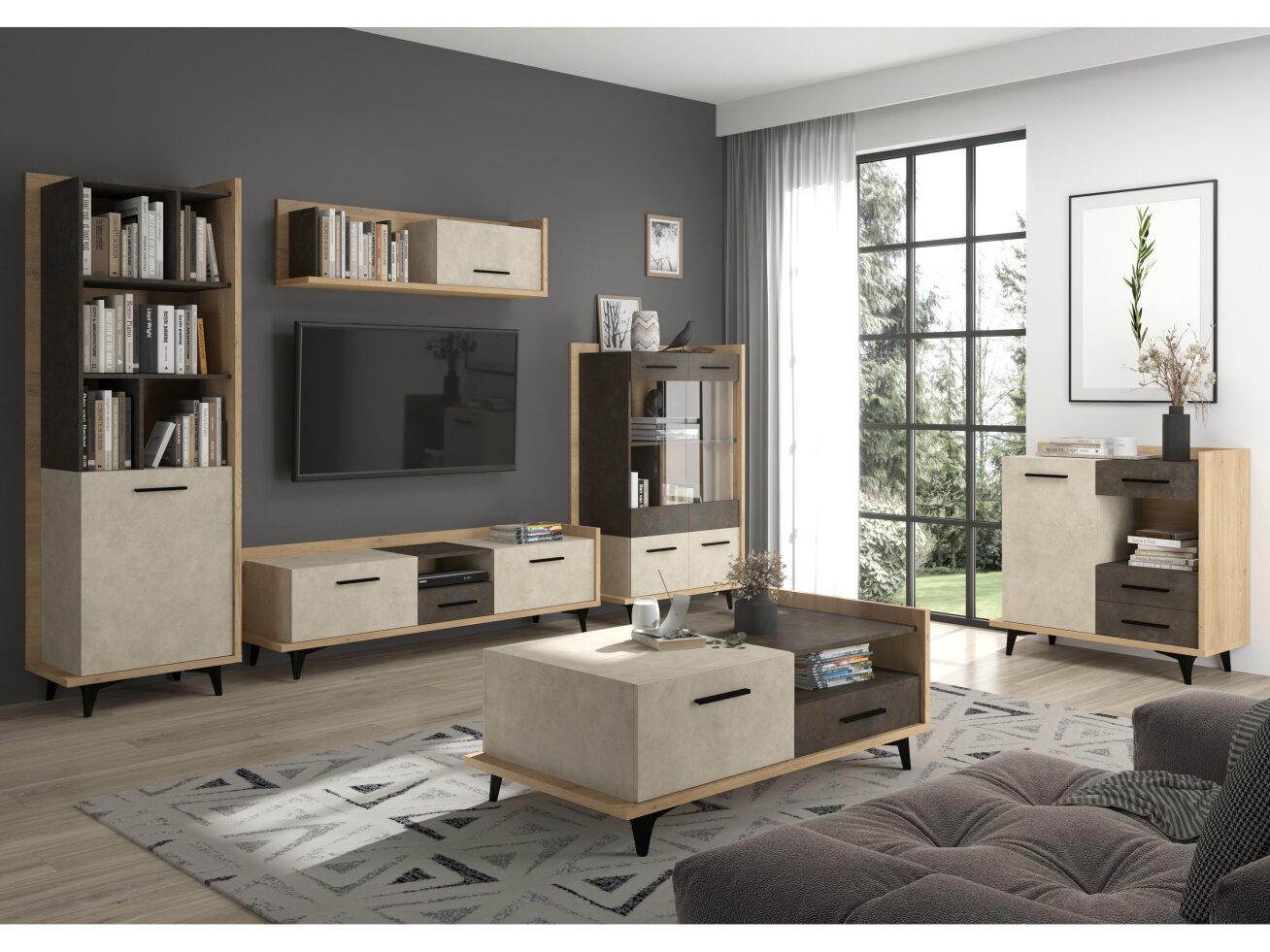 Svetainės baldų komplektas BOX 1 7 Svetainės baldų komplektas BOX 1 7