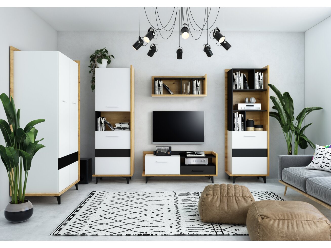 Svetainės baldų komplektas BOX 2 5 Svetainės baldų komplektas BOX 2 5