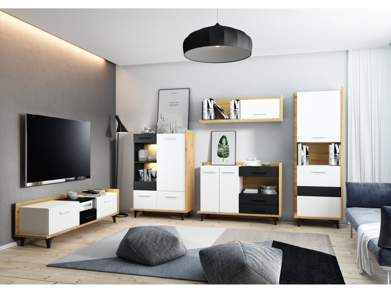 Svetainės baldų komplektas BOX 3 5