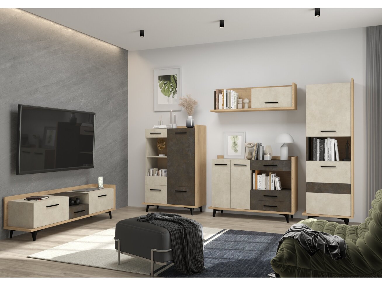 Svetainės baldų komplektas BOX 3 7