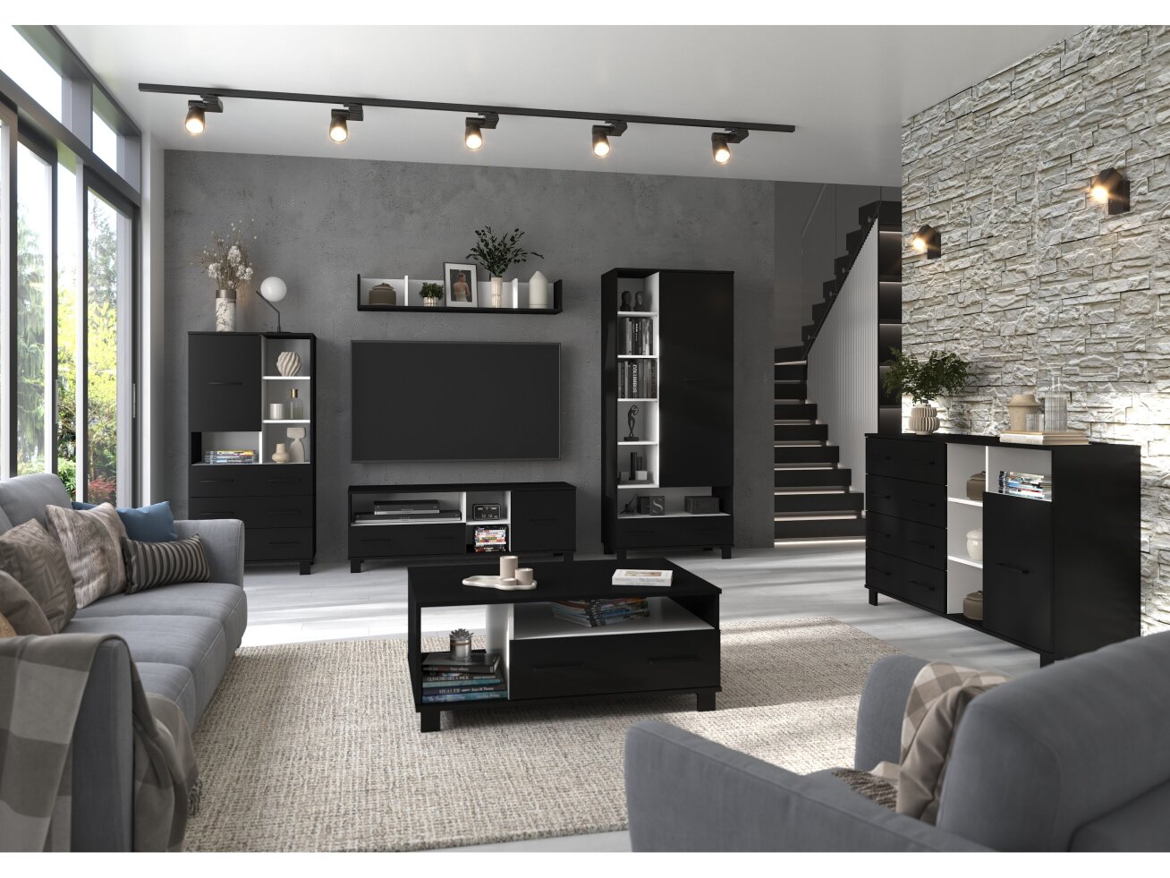 Svetainės baldų komplektas COOL 2 9