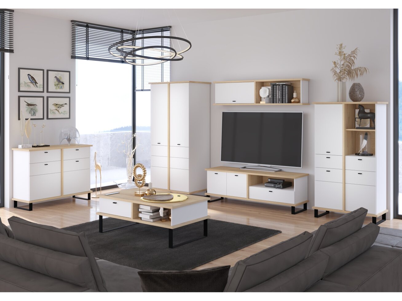 Svetainės baldų komplektas CROSS 4 11