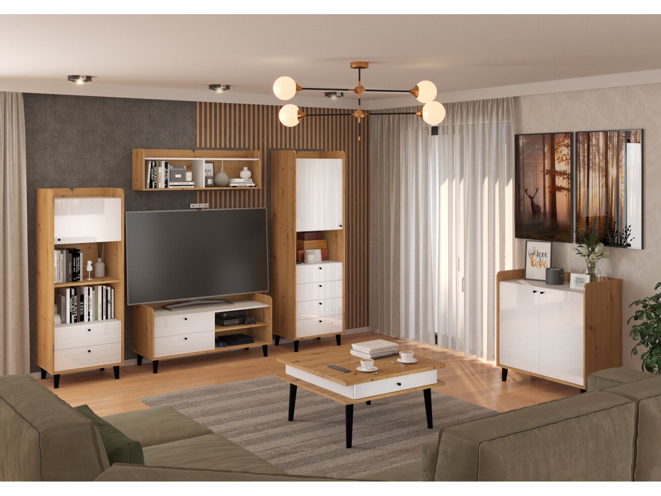 Svetainės baldų komplektas DOLCE 1 8