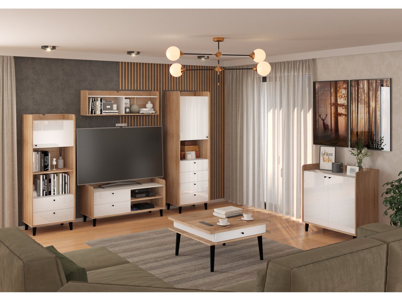 Svetainės baldų komplektas DOLCE 1 7