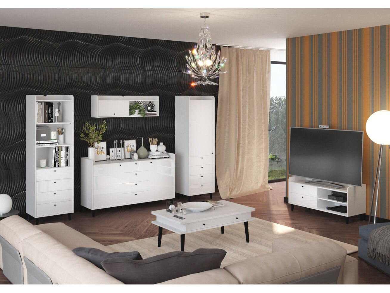 Svetainės baldų komplektas DOLCE 3 6