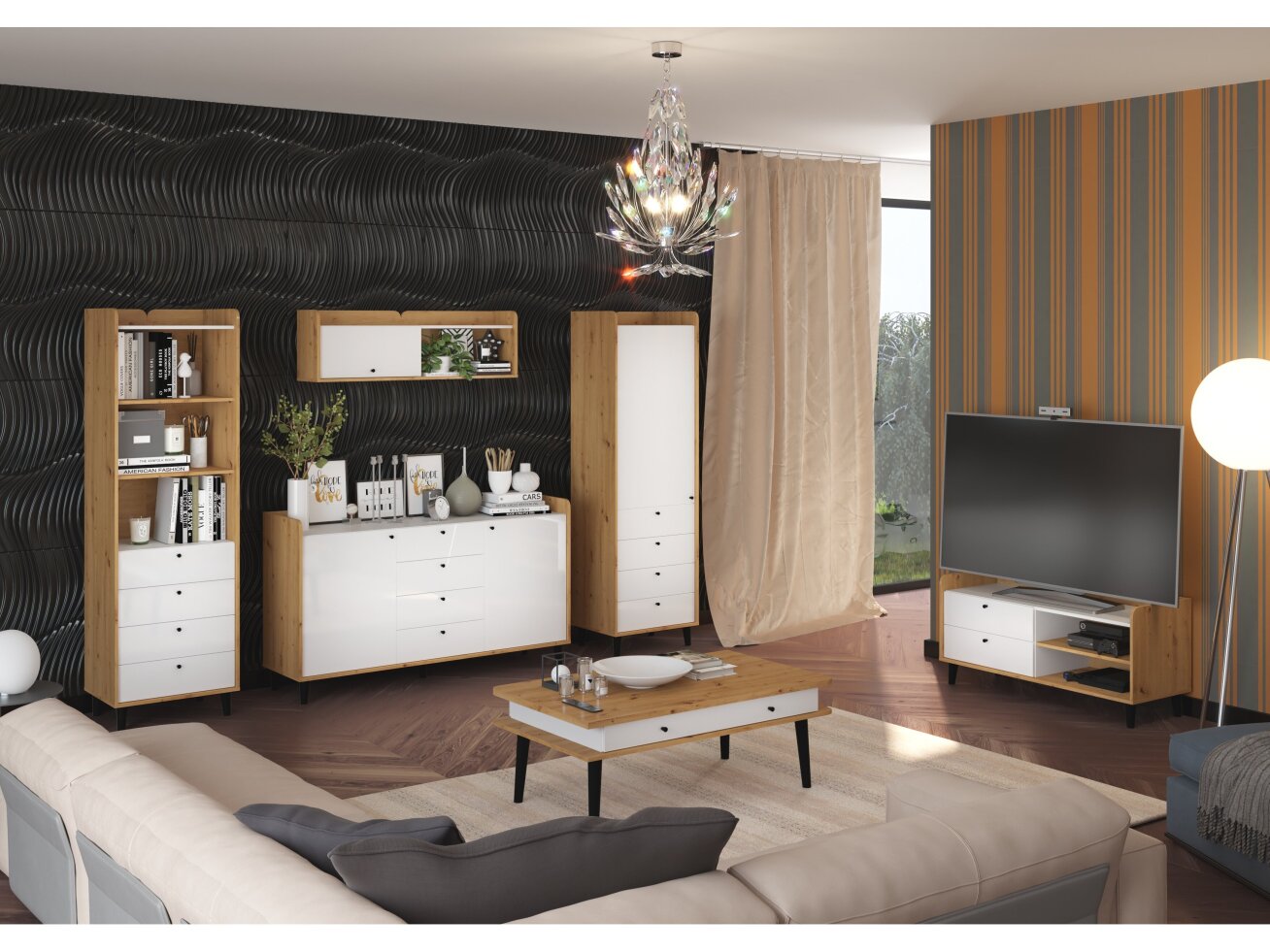 Svetainės baldų komplektas DOLCE 3 8