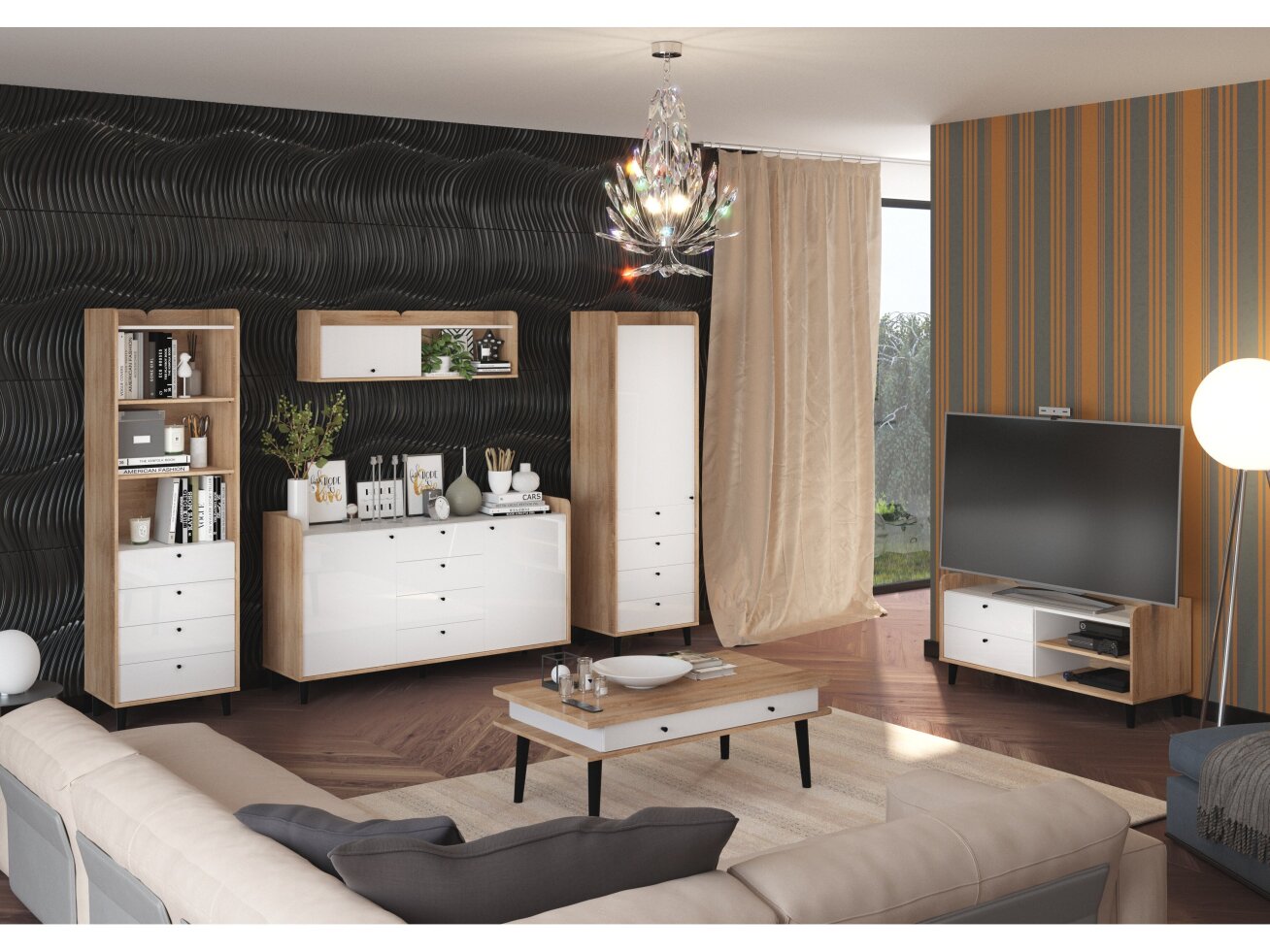 Svetainės baldų komplektas DOLCE 3 7