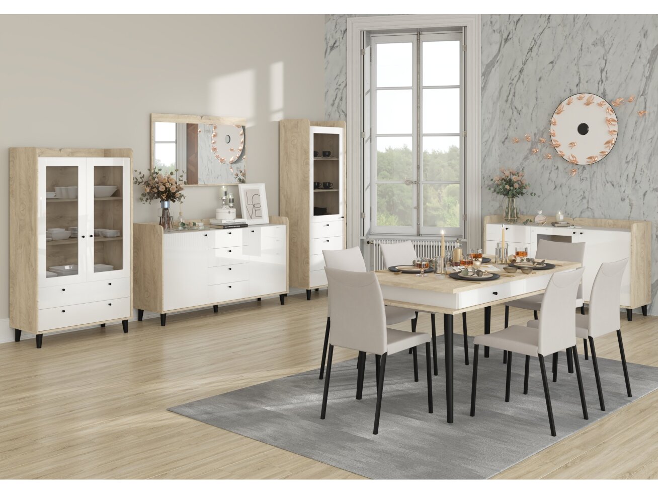 Svetainės baldų komplektas DOLCE 7 12