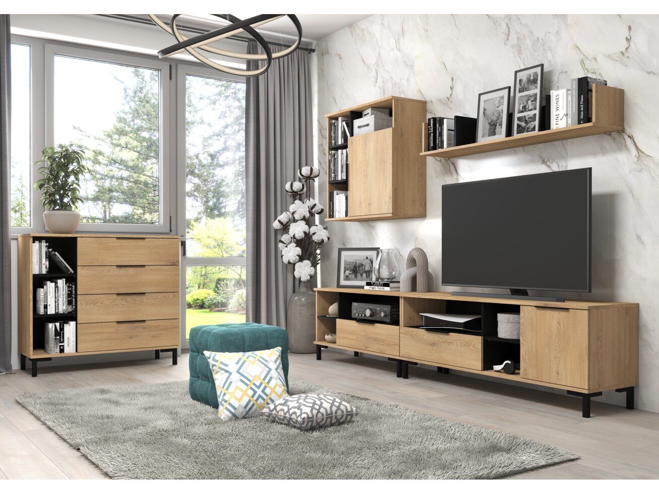 Svetainės baldų komplektas FRESH 1 9