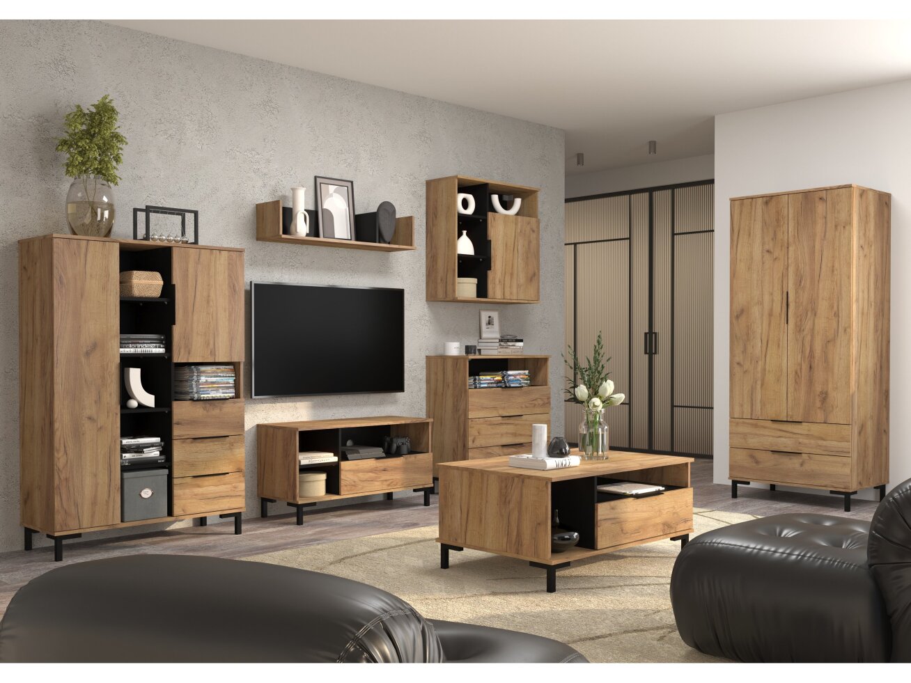 Svetainės baldų komplektas FRESH 3 8