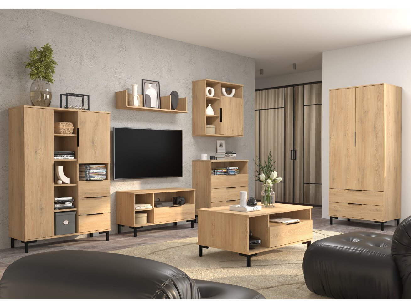 Svetainės baldų komplektas FRESH 3 6