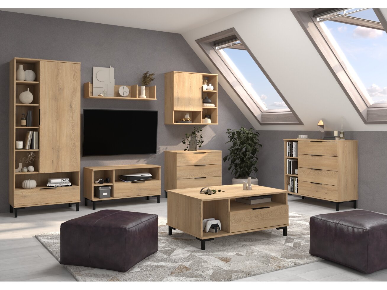 Svetainės baldų komplektas FRESH 4 6