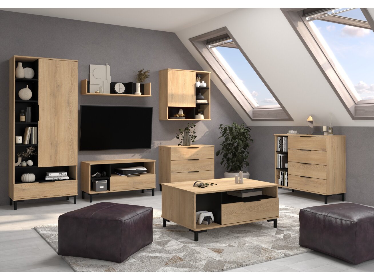 Svetainės baldų komplektas FRESH 4 10