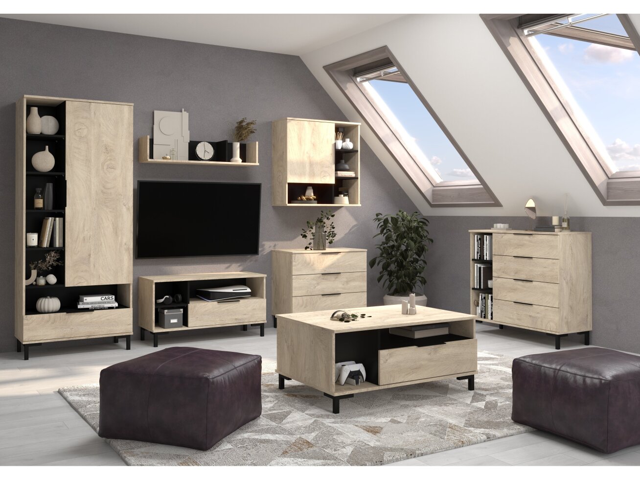 Svetainės baldų komplektas FRESH 4 11