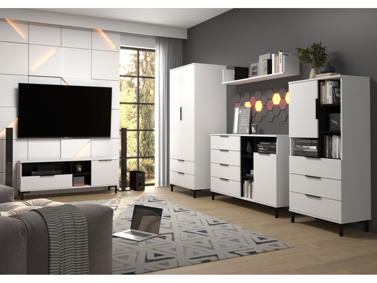 Svetainės baldų komplektas FRESH 5 6