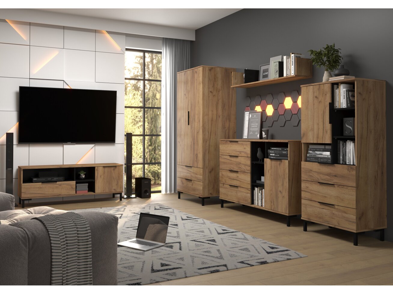 Svetainės baldų komplektas FRESH 5 7