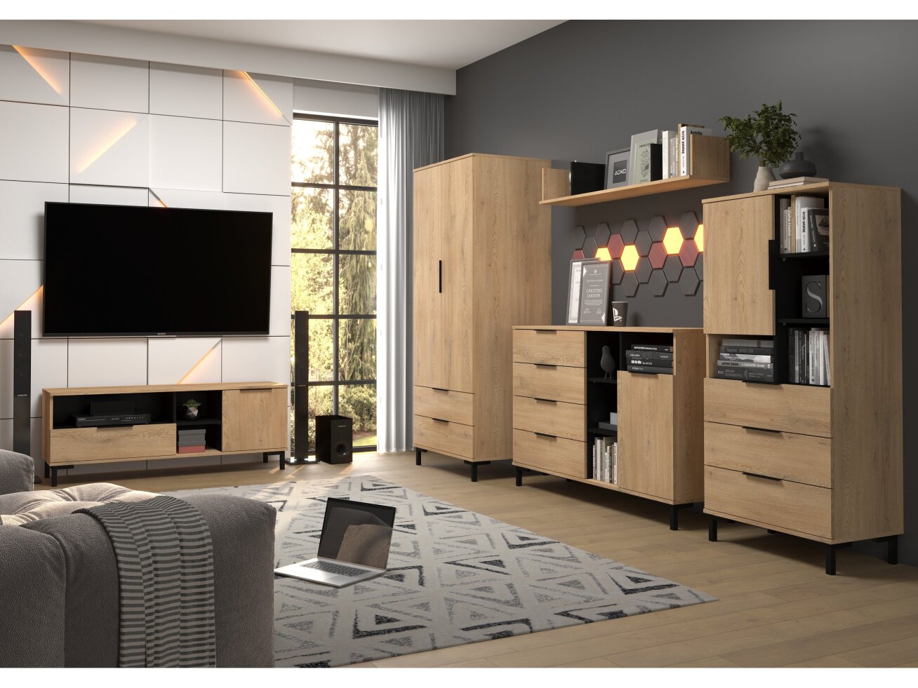 Svetainės baldų komplektas FRESH 5 9