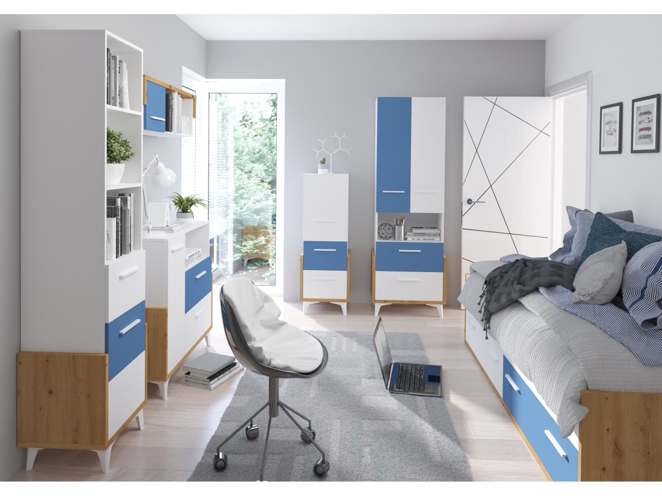 Vaikų kambario komplektas HEY 3 9 Vaikų kambario komplektas HEY 3 9