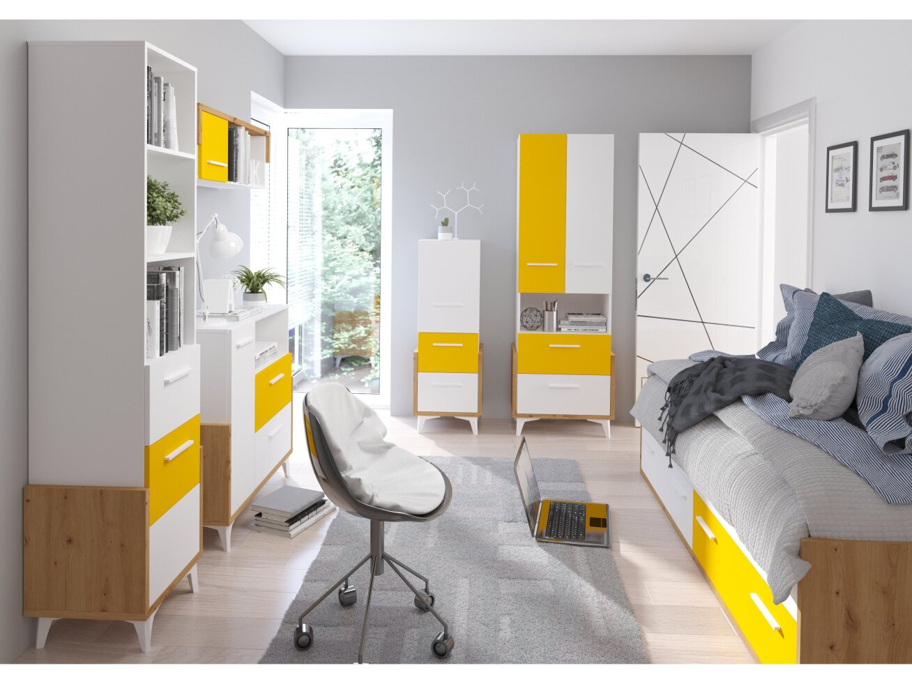 Vaikų kambario komplektas HEY 3 11 Vaikų kambario komplektas HEY 3 11