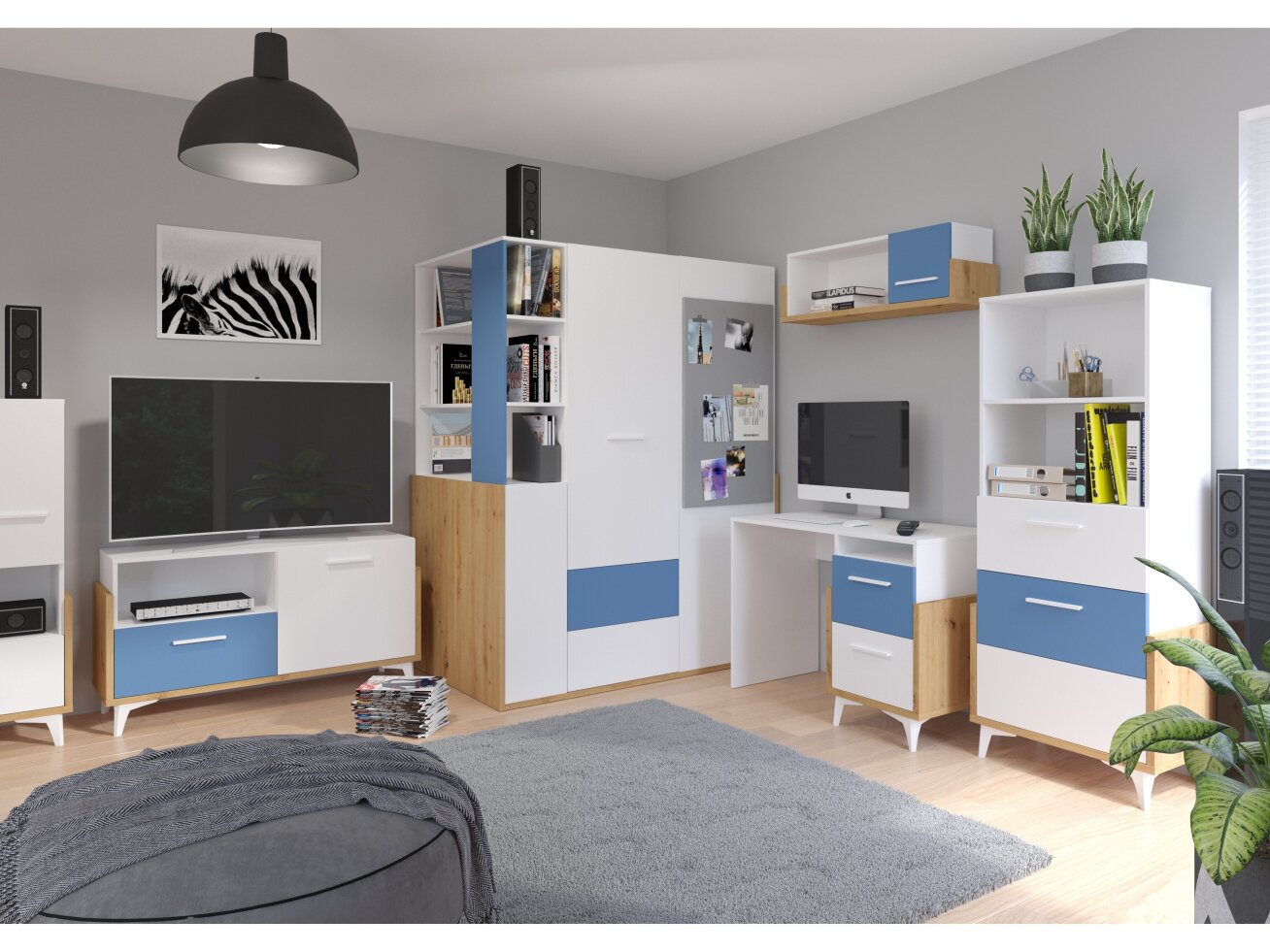 Vaikų kambario komplektas HEY 4 8