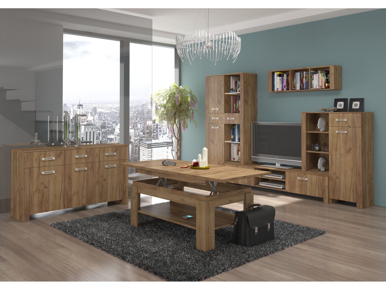 Svetainės baldų komplektas HUGO 1 5