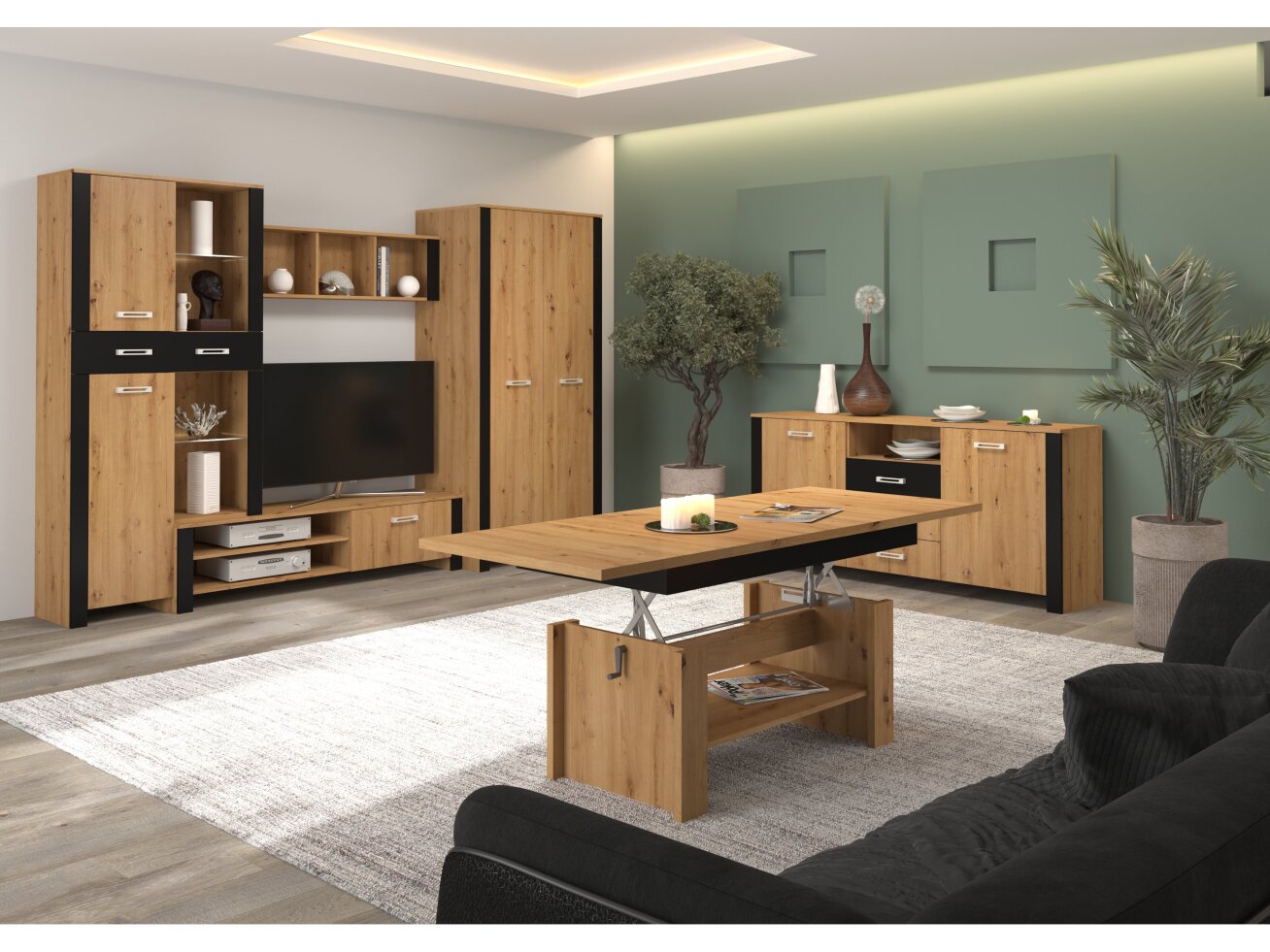 Svetainės baldų komplektas HUGO 2 7