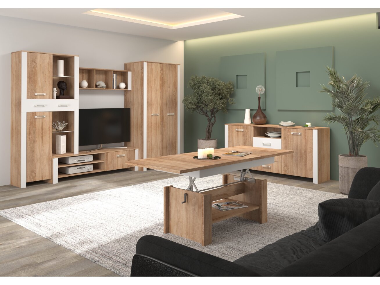 Svetainės baldų komplektas HUGO 2 10